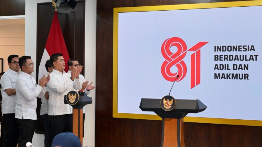 Peluncuran logo HUT Ke-81 Kemerdekaan RI. Foto: Setneg