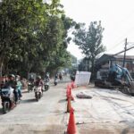 Jalan amblas di Lenteng Agung. Foto: Ist