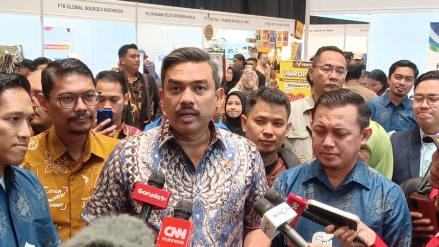 Menteri UMKM, Maman Abdurrahman, saat hadir dan membuka kegiatan Pesta Wirausaha Nasional (PWN) 2026 di JCC Jakarta, Sabtu (20/6/2026). Foto: Joesvicar Iqbal/ipol.id