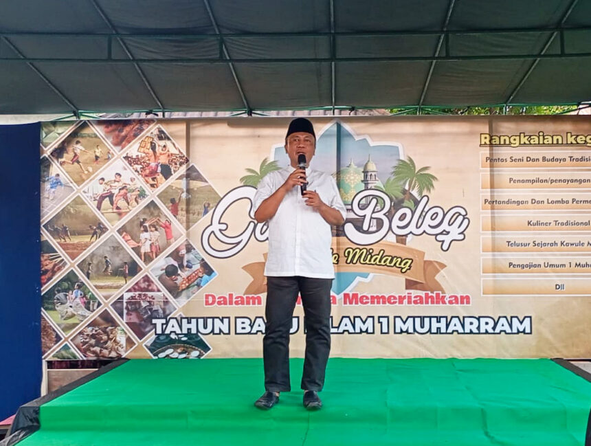 Anggota DPR RI Fauzan Khalid saat enghadiri tradisi Begawe Beleq Kawule Midang yang digelar masyara20260612112441