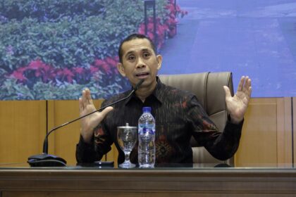 Anggota Komisi XI DPR RI Kamrussamad saat mengikuti diskusi Koordinatoriat Wartawan Parlemen KWP 20260619091428 1