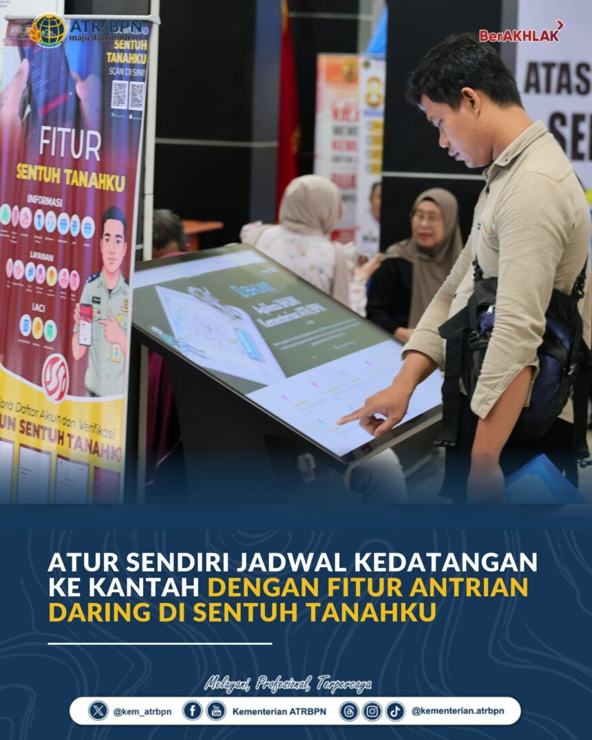 Antre digital melalui aplikasi Sentuh Tanahku. Foto: Dok Humas