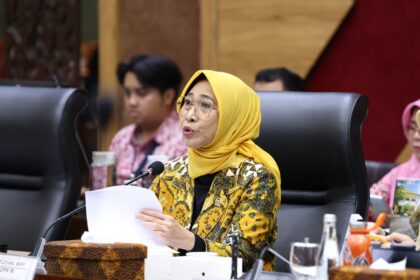 Ketua Komisi X DPR RI Hetifah Sjaifudian saat memimpin RDP dengan Kepala Perpusnas RI terkait pendal20260617140422