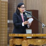 Pelaksana Tugas Plt Sekretaris Jenderal DPR RI Suprihartini saat menyampaikan sambutan pelantika20260612140113 1
