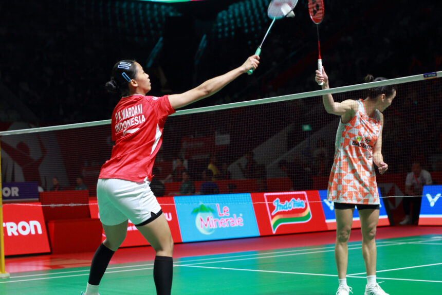 Putri KW di Polytron Indonesia Open 2026. (ipol.id/Alidrian Fahwi)