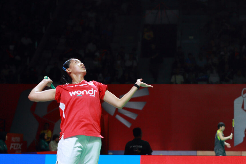 Putri KW di Polytron Indonesia Open 2026. (ipol.id/Alidrian Fahwi)