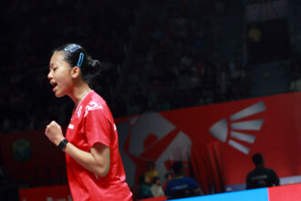 Putri KW di Polytron Indonesia Open 2026. (ipol.id/Alidrian Fahwi)
