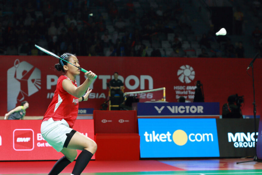 Putri KW di Polytron Indonesia Open 2026. (ipol.id/Alidrian Fahwi)