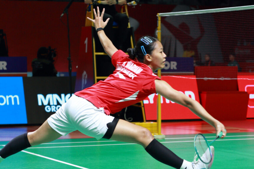 Putri KW di Polytron Indonesia Open 2026. (ipol.id/Alidrian Fahwi)