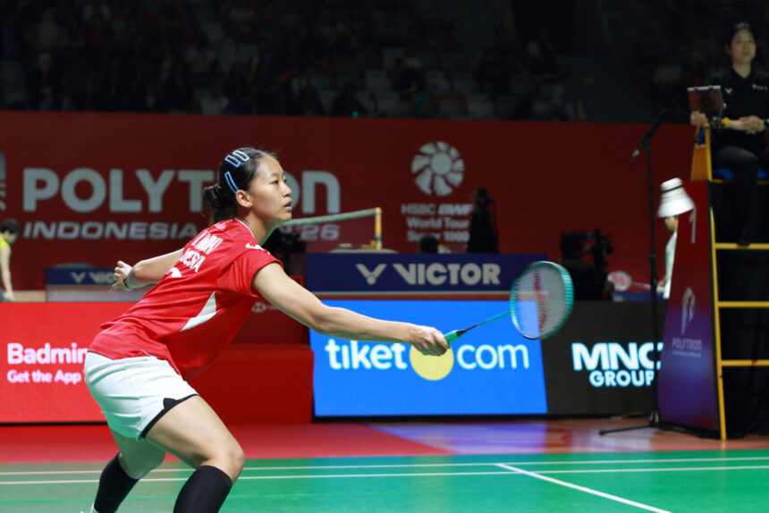 Putri KW di Polytron Indonesia Open 2026. (ipol.id/Alidrian Fahwi)