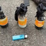 Bom molotov yang ditemukan saat demo mahasiswa pada Jumat (12/6/2026). Foto: Ist