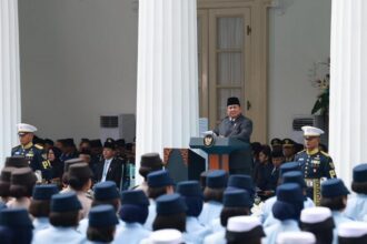 Presiden Prabowo Subianto memimpin Upacara Peringatan Hari Lahir Pancasila di Kementerian Luar Negeri, Senin (1/6/2026). Foto: Tim Media Presiden