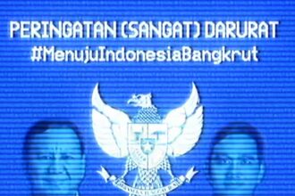 #MenujuIndonesiabangkrut disuarakan BEM UI tmerespon kondisi bangsa. Foto: IG @bemui_official