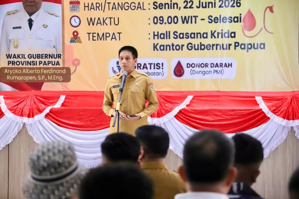 Wamendagri Wiyagus Apresiasi Pemprov Papua Gelar Pengobatan Gratis dan Donor Darah untuk Masyarakat 2 WhatsApp Image 2026 06 22 at 12.44.57