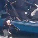 Ledakan dahsyat yang diduga berasal dari bom sisa Perang Dunia II mengguncang kawasan permukiman warga di Kampung Yenures, Distrik Biak Kota, Kabupaten Biak Numfor, Papua. Foto: Tangkapan layar TikTok @alsafa1807
