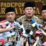 Keterangan Pers Pimpinan Dewan Perwakilan Rakyat (DPR) RI bersama jajaran Kementerian Haji dan Umrah di Hambalang, Kabupaten Bogor, Jawa Barat, pada Rabu, 17 Juni 2026. Foto: BPMI Setpres