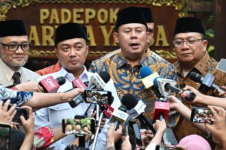 Keterangan Pers Pimpinan Dewan Perwakilan Rakyat (DPR) RI bersama jajaran Kementerian Haji dan Umrah di Hambalang, Kabupaten Bogor, Jawa Barat, pada Rabu, 17 Juni 2026. Foto: BPMI Setpres