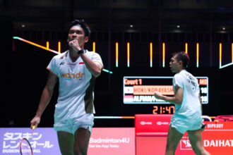 Pasangan ganda putra Indonesia Fajar Alfian/Muhammad Shohibul Fikri. Foto: Dok PBSI