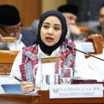 Anggota Komisi VIII DPR RI dari Fraksi Partai NasDem Dini Rahmania dalam Rapat Kerja Komisi VIII DPR20260630203654