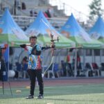 AKURASI-Pemanah muda asal Jepara Jabr Rajaa’Challe yang turun di nomor Individu Nasional U15 Putra sukses menggenapi perolehan medali emas kontingen Jawa Tengah. Foto/Megapro