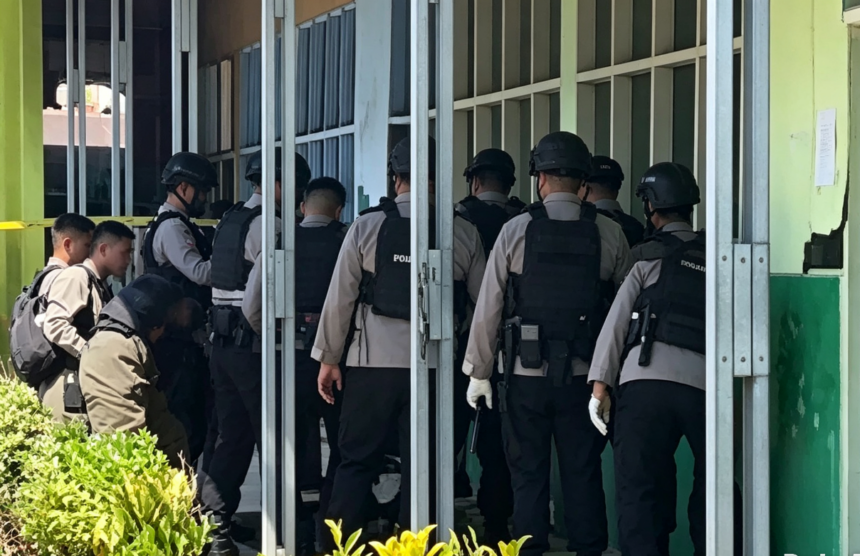 Polisi selidiki kasus bom di MAN 3 Padang. Foto: TikTok @kabarbaru02