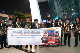 Tim olimpiade matematika Indonesia yang berlaga di Tiongkok. Foto: Dok Humas