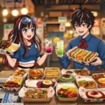 Ren dan Reina menikmati hidangan 60 Seconds to Tokyo. (istimewa/dok. The Grove Suites by Grand Aston).