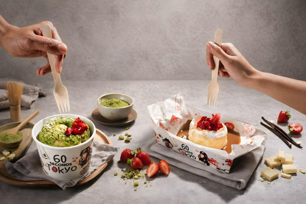 Aneka makanan dan minuman hidangan 60 Seconds to Tokyo. (istimewa/dok. The Grove Suites by Grand Aston).