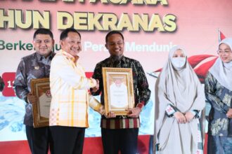 Mendagri mengapresiasi Pemprov Sulsel, Pemkot Makassar atas terselenggarabya HUT ke-46 Dekranas. Foto: Dok humas