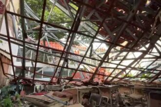 Kondisi SDN Kebayoran Lama Selatan 09, Kebayoran Lama, Jakarta Selatan, yang rusak parah, Selasa (21/7/2026). Foto: Ist