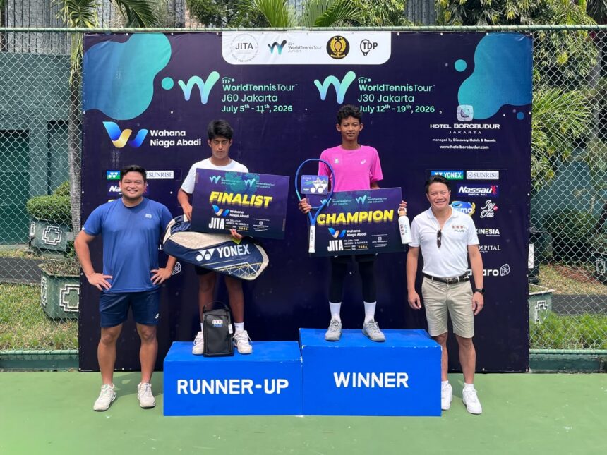 Jakarta International Tennis Academy gelar J30 Jakarta – ITF World Tennis Tour Juniors 2026 di Lapangan Tenis Hotel Borobudur Jakarta. Foto: Ist