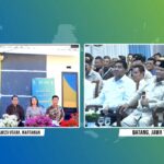 Presiden RI Prabowo Subianto dalam dialog melalui konferensi video yang menghubungkan lokasi utama acara di Perumahan Puri Delta City Side, Kabupaten Batang, Jawa Tengah, dengan Tomohon. Foto: Dok BNI