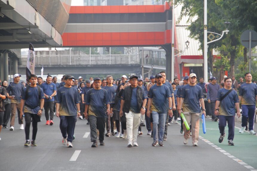 BPJS Kesehatan menyelenggarakan Fun Walk BPJS Kesehatan 2026 Seri #2 di kawasan Car Free Day (CFD) Jalan H.R. Rasuna Said, Jakarta Selatan, pada Ahad (2/8/2026). (Istimewa/dok. BPJS Kesehatan).