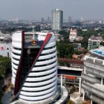 Penampakkan Gedung Bundar atau Jampidsus Kejaksaan Agung yang difoto dari ketinggian. Foto: Dok Puspenkum Kejaksaan Agung